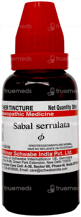 Dr Willmar Schwabe Sabal Serrulata Q Mother Tincture 30Ml